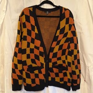 Vans Black and Orange Knit Sweater